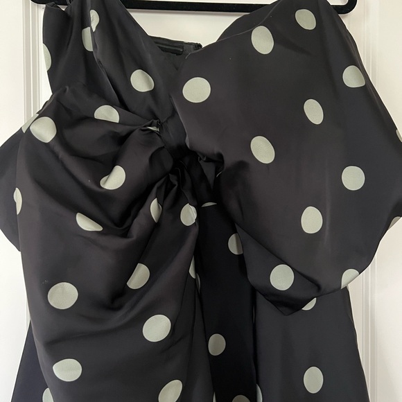 Bardot Elegant Black Polka Dot Party Dress, Size 12 - Picture 8 of 11